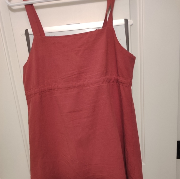 Midi orange dress ~ - Picture 2 of 2